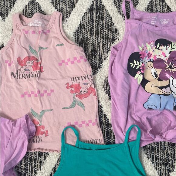 Disney Teal Mermaid Vibes Tank Top Bundle girls size 7 - Picture 3 of 8